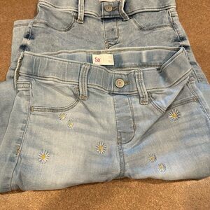 So Light Blue girls  with Floral Embroidery